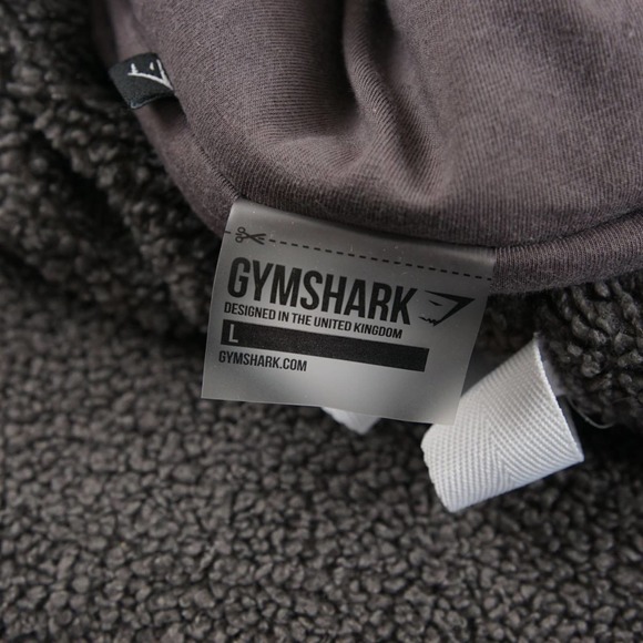 Gymshark Borg Gray Faux Sherpa Hoodie Womens Sz L - Picture 5 of 9